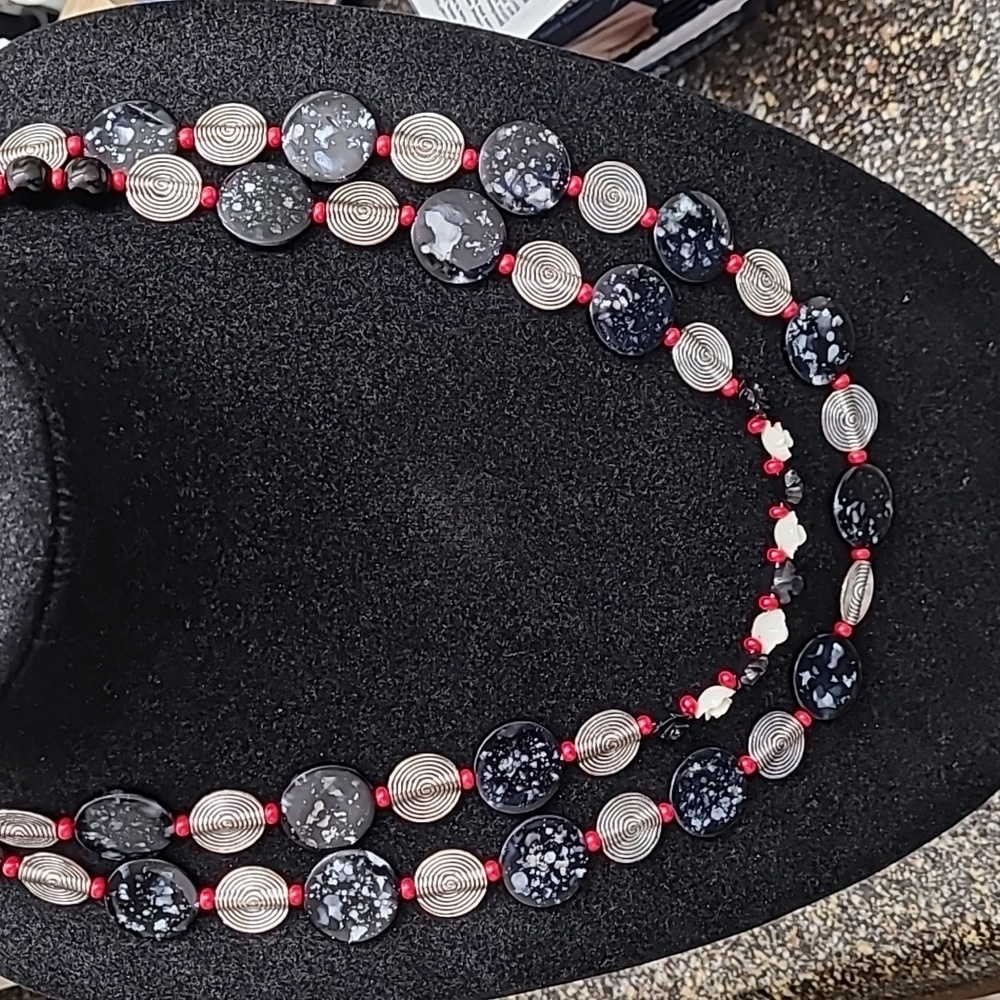 Hand crafted double strand necklace